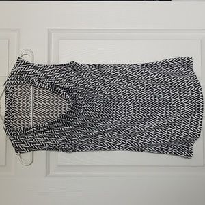 Worthington women's black and white sleeveless dress top size S